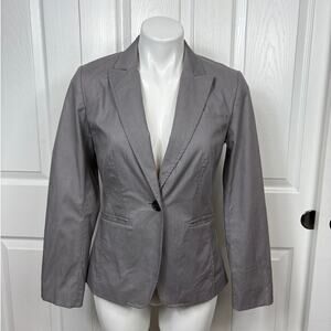 Banana Republic Women's Blazer Gray Size 4 Petite Office Business Suite Jacket